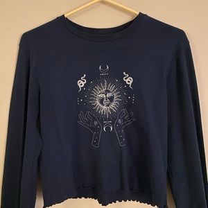 Urban outfitters long sleeve crop top